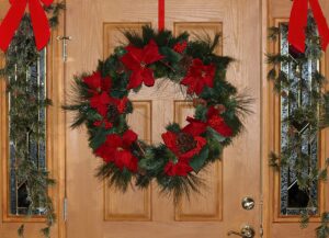 christmas wreath, door decoration, holiday