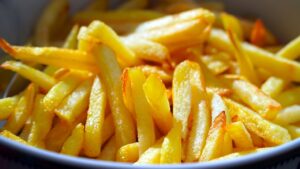 french fries, potatoes, food
