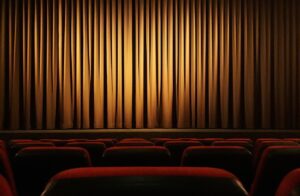 movie theater, curtain, theatre
